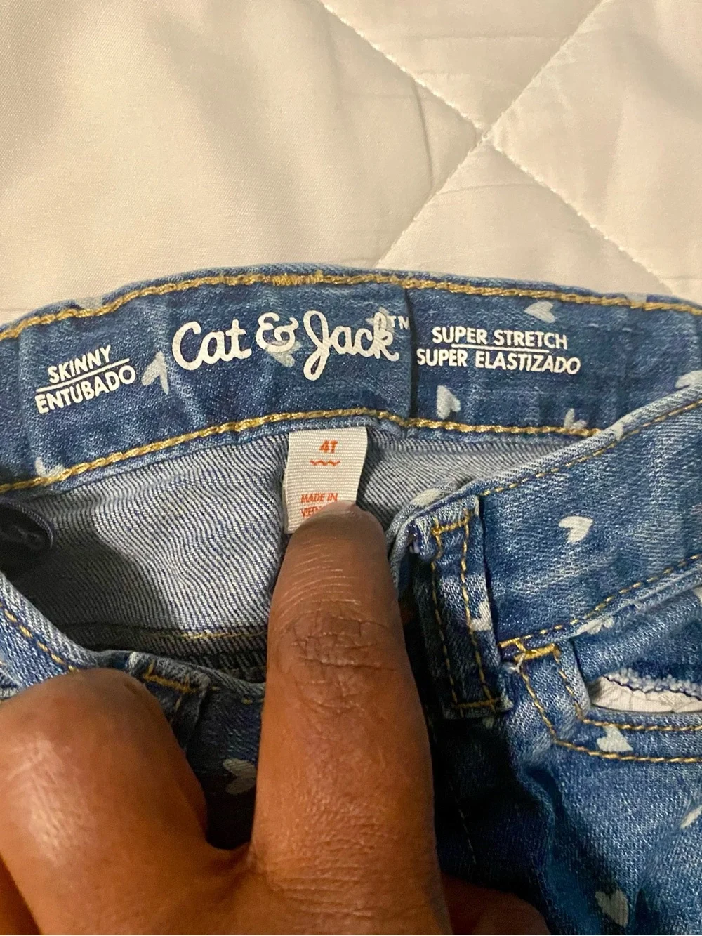GAP  and Cat &jack Girls Blue Heart Print & Light Wash Jeans Duo